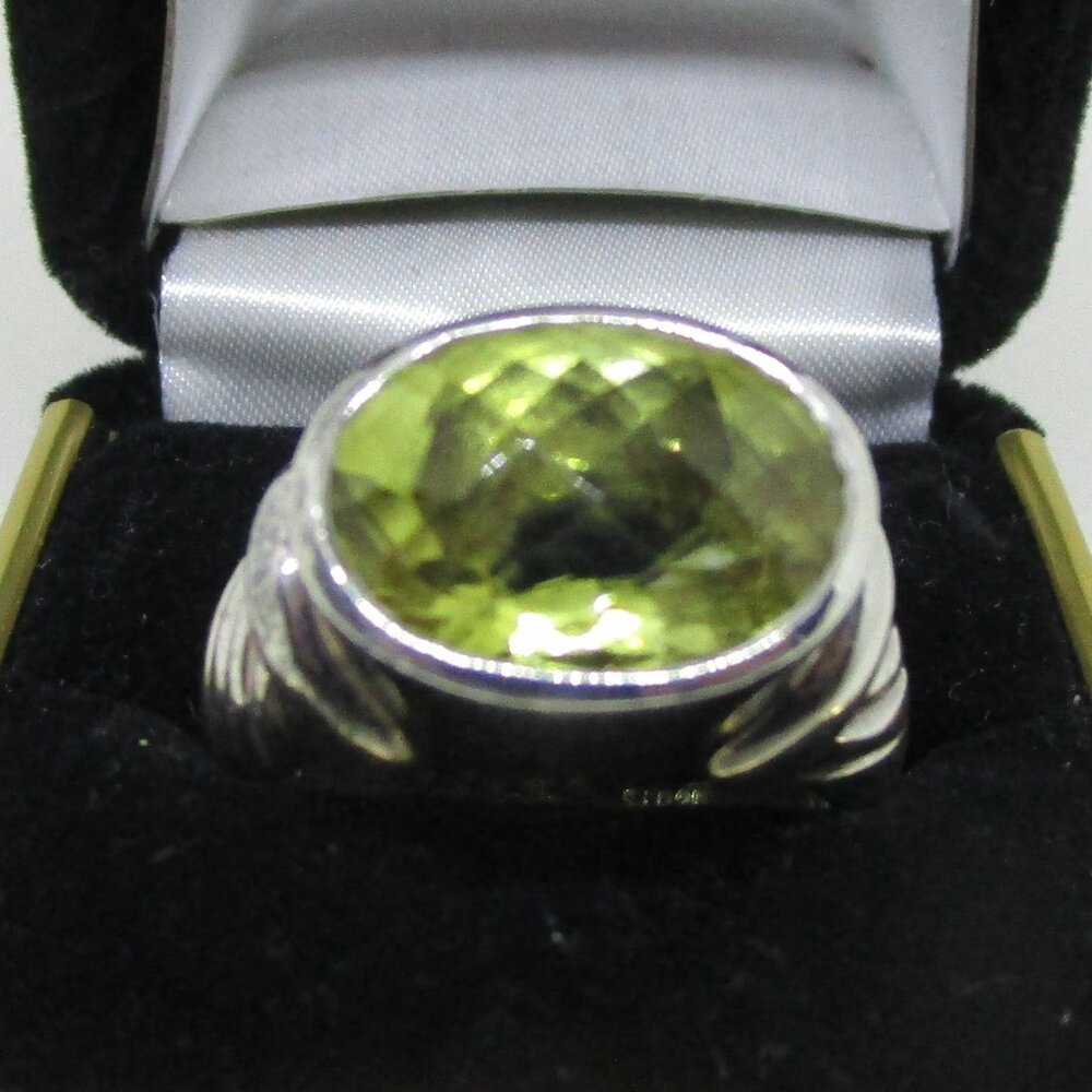 Oval Cut Peridot Statement Ring - image 4
